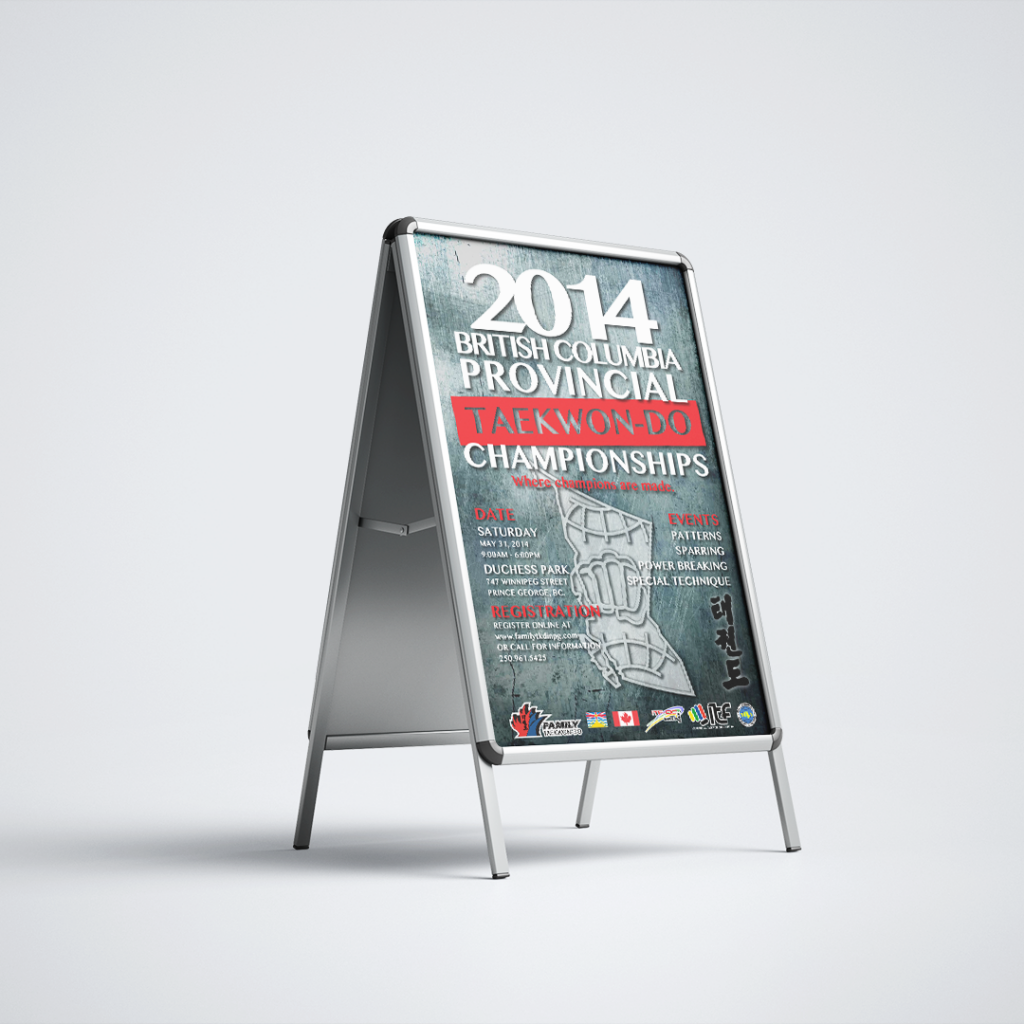 2014 Provincial Taekwondo Championships A-Frame Poster Sign