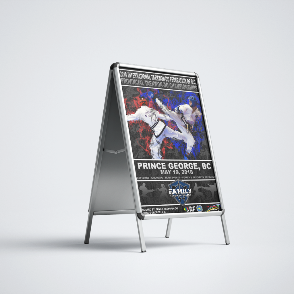 2014 BC Provincial Taekwondo Championships A-Frame Poster Sign