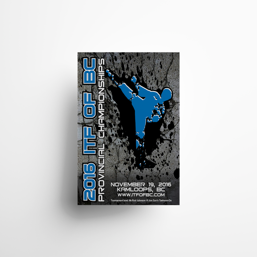 2016 BC Provincial Taekwondo Championships Poster Sign