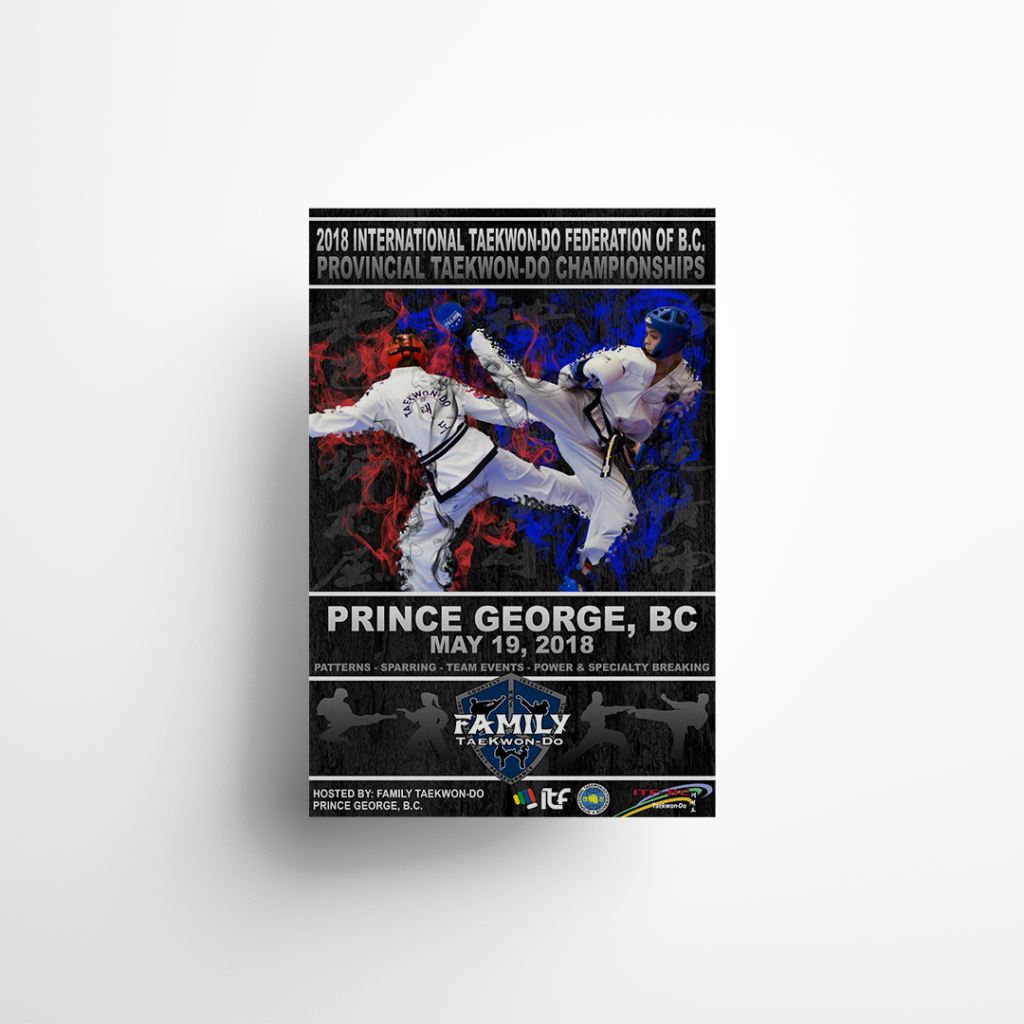 2014 BC Provincial Taekwondo Championships Poster Sign